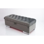 Kufer Pikowany CHESTERFIELD Grafit / Model  Q-6 Rozmiary od 50 cm do 200 cm